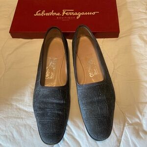 Salvatore Ferragamo Gray flannel Loafers